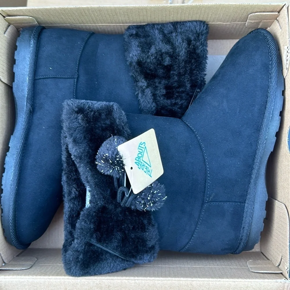 Thereabouts Little & Big Girls Aubree Flat Heel Winter Boots